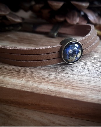 Bransoletka z bratkiem, rzemyk, Figa handmade accessories