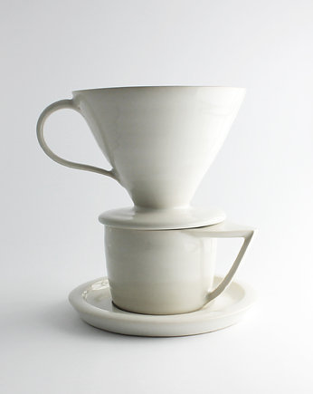 Zestaw Dripp z filiżanką, Biały, MANOceramics