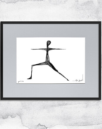 Minimalistyczna grafika z ramą nr 145 - joga, Maja Gajewska