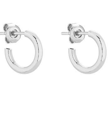Srebrne półokrągłe kolczyki S, SOTHO