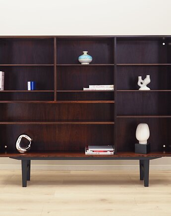 Regał mahoniowy, duński design, lata 70, produkcja: Omann Jun, Przetwory design