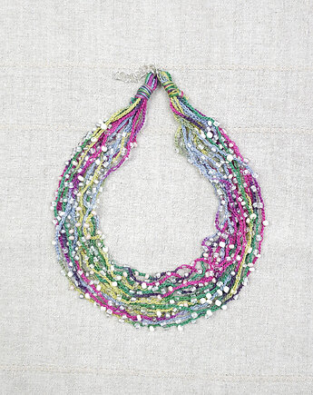 7025 Wielonitkowy naszyjnik z koralikami, kama4you