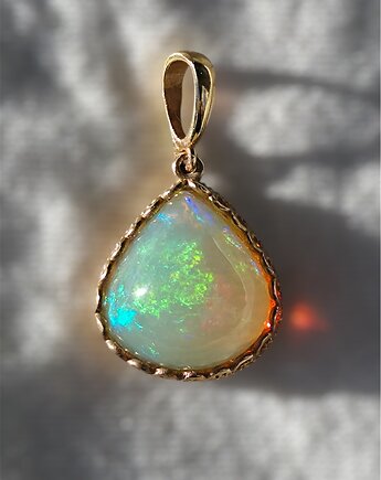 Wisior złoty z opalem etiopskim, Andorii by Baco