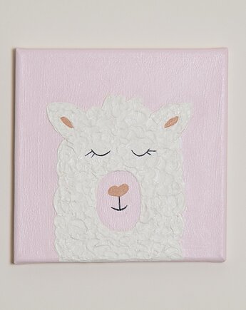 Alpaka - obrazek strukturalny do pokoju dziecięcego, Qualia Artstudio