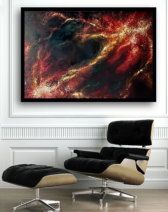 Obraz "Impuls" 80x60 cm olej na płótnie, struktura, Betańska Studio