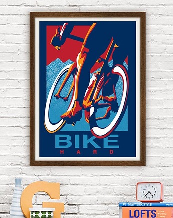 Bike Hard - plakat rowerowy, minimalmill