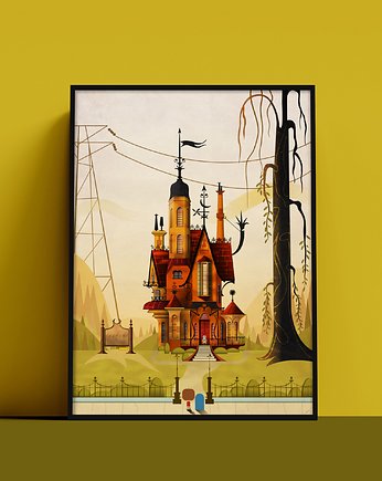 Plakat Dom dla Zmyślonych Przyjaciół Pani Foster, Konrad Kunc