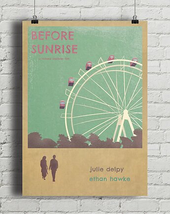 Przed wschodem słońca / Before Sunrise - plakat filmowy, minimalmill