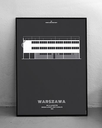 Warszawa Willa Lacherta - plakat 50x70 cm, Rafal Stefanowski
