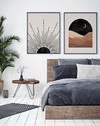 Plakat Wschody i zachody minimalistycznie, Harvest Maison