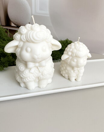 Świece ekologiczne sojowe dekoracyjne owieczki kolor wosku naturalny, Coccola JEWELLERY