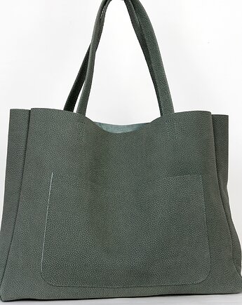 Duża torebka damska ze skóry z kieszenią, bagoo