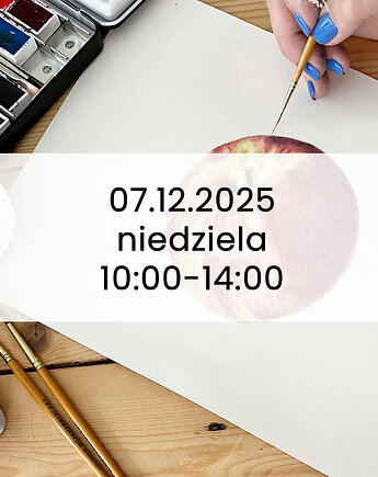Warsztaty malarskie akwareli Podstawy rysunku pędzlem Jabłko 07.12.2025, Inkkolor