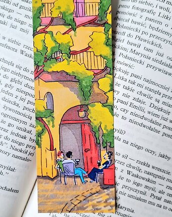 Zakładka Lazurowe Wybrzeże: Uliczka, Burgundowe Rysunki