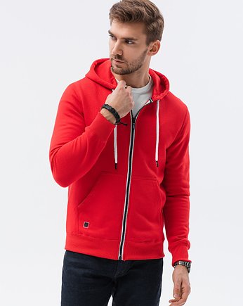 Bluza męska rozpinana z kapturem BASIC - czerwona V9 B977, ZAMIŁOWANIA - Spersonalizowany prezent