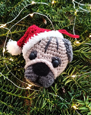 Ozdoba świąteczna w kształcie mopsa dla miłośników psów!, wernika