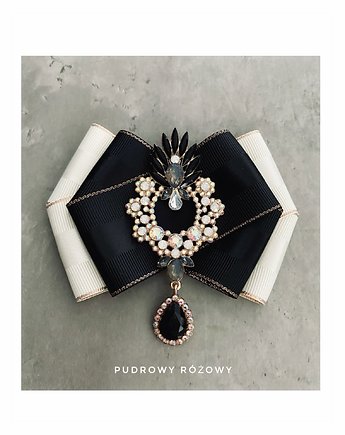 Brosza  z Ogromną ozdobą Glamour!, Pudrowy Różowy