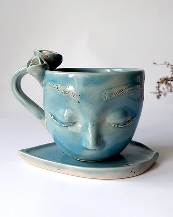 Filiżanka ceramiczna  z twarzą  Morska 200ml, Sztuka Dzielna