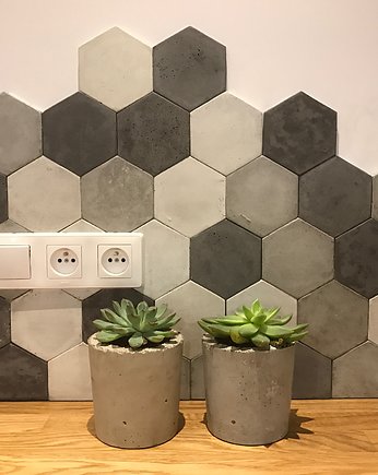 kafle Hexagony betonowe, Dekornia