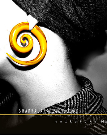 Żółte spiralki fejki etniczne wkrętki ADLIWUN, SHAMBALA