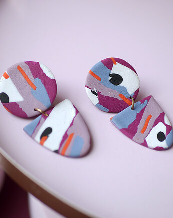 Duże lekkie kolczyki z glinek, MODELINOVA