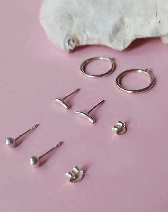 Zestaw kolczyków, srebro 925, Friedman Jewelry