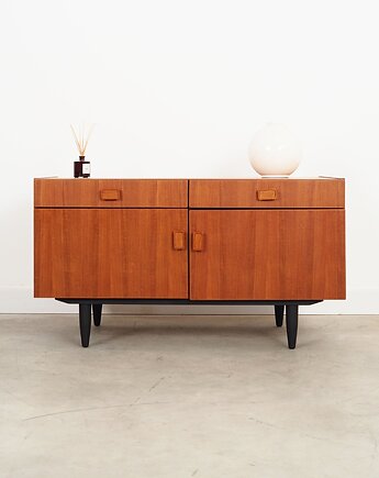Szafka tekowa, duński design, lata 70, produkcja: Denka, Przetwory design