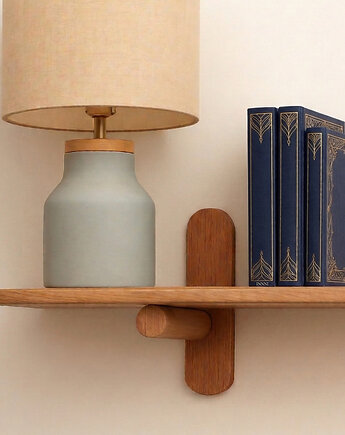 Minimalistyczna Półka Dębowa "Ovalo", Bark&Wood