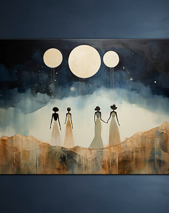 Kobiety Diuny - Plakat - Impresjonizm, Loft, Minimalizm, Black Sapphire Art