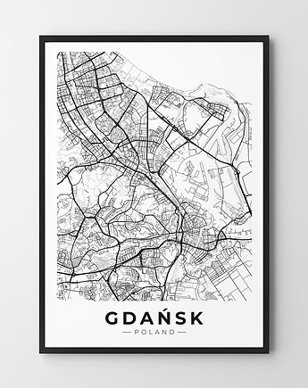 Plakat Mapa Gdańsk, HOG STUDIO