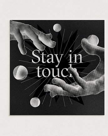 Stay in touch / Oryginalna grafika / poster print / Gicle, Alina Rybacka