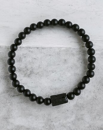 OCHRONA, SPOKÓJ - turmalin, onyks 6mm, kaktusia