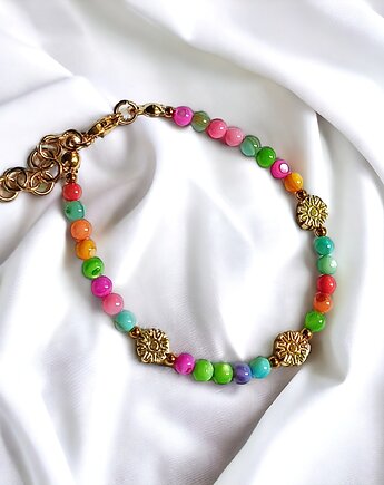 Bransoletka : summer collection :: kolorowa muszla, kwiatuszki, kaktusia