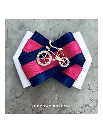 Zielona  Brosza z rowerem  NEW, Pudrowy Różowy