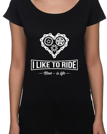 Koszulka damska oversize. I like to ride, studioixi