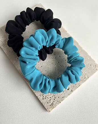 2 jedwabne gumki scrunchies Jackie & Black Silk, Volie Line