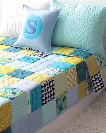 Narzuta patchworkowa dwustronna DARS, patchwork house