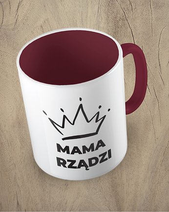 Kolorowy kubek z hasłem MAMA RZĄDZI - mix kolorów, Fotobloki and decor