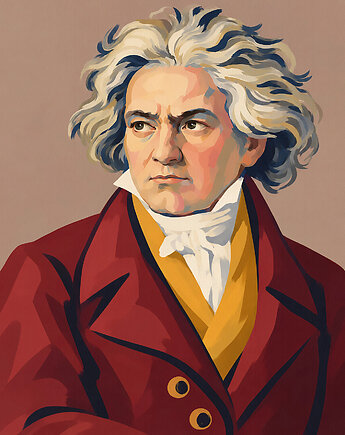 Ludwig van Beethoven - obraz na płótnie lub plakat, Dekoracje PATKA Patrycja Kita