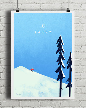 Plakat Narty w Tatrach, minimalmill