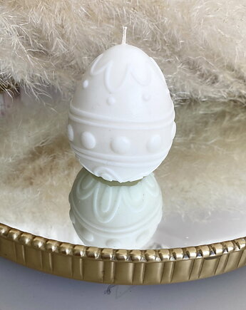 Świeca ekologiczna sojowa dekoracyjna jajko wielkanocne kolor wosku naturalny, Coccola JEWELLERY