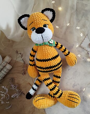Tygrysek pluszowy, Maskotka tygrys, Prezent dla dziecka, EcoToysByNastya