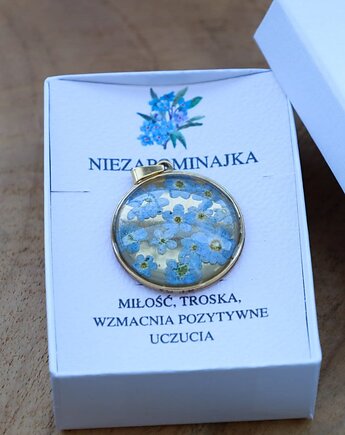 Złota duża zawieszka Niezapominajki ??, Lovely Jewellery
