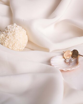 Złote kolczyki z perłą hodowlaną II, Elmag_pracownia