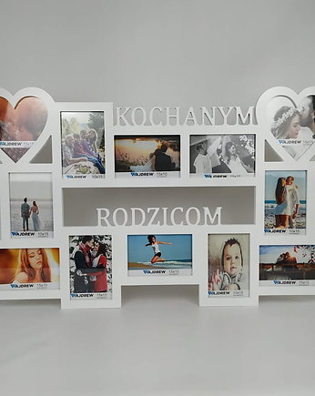 Multirama Ramka na zdjęcia z napisem Kochanym Rodzicom 12 zdjęć serca, Wajdrew