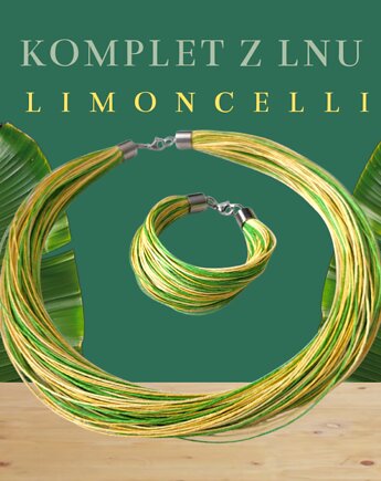 Naszyjnik i bransoletka z lnu LIMONCELLI, Beezoo