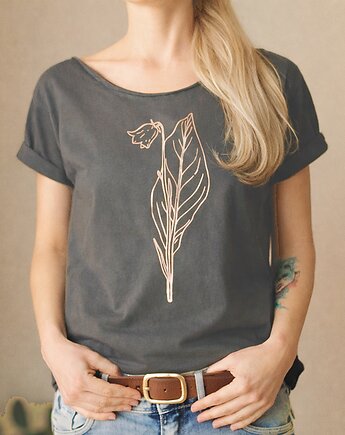 Konwalia rose gold Szara czeko Krótki Oversize, ONE MUG A DAY