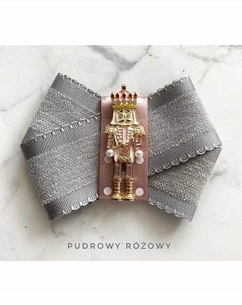 Brosza z Dziadkiem do orzechów  Mikołajki Święta, Pudrowy Różowy