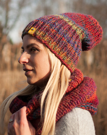 MAXCOLOR kolorowa czapka "wesoły melanż", sploteka