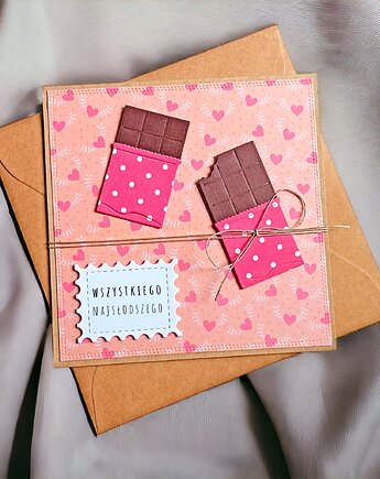 Wszystkiego najsłodszego : czekolada :: kartka uniwersalna.., kaktusia